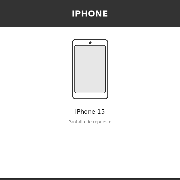 Pantalla iPhone 15 (OLED)