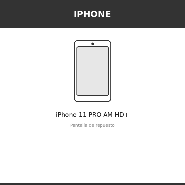 Pantalla iPhone 11 PRO AM HD+ (INCELL)