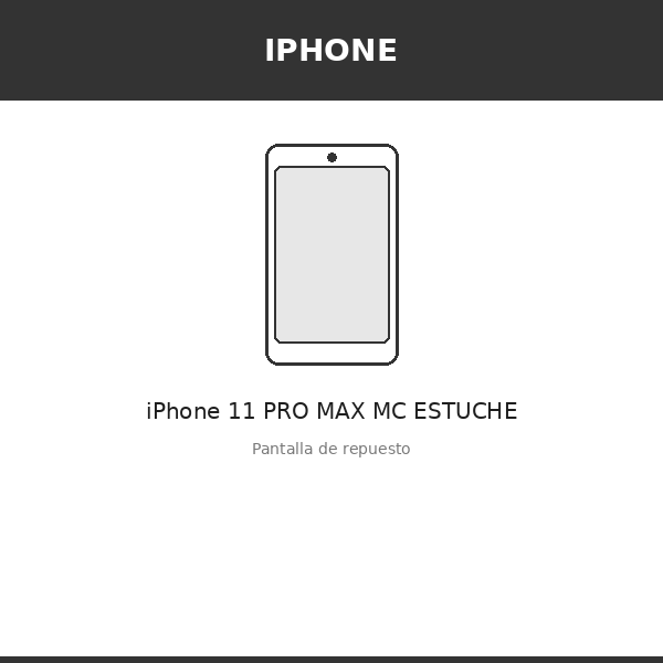 Pantalla iPhone 11 PRO MAX MC ESTUCHE (INCELL)