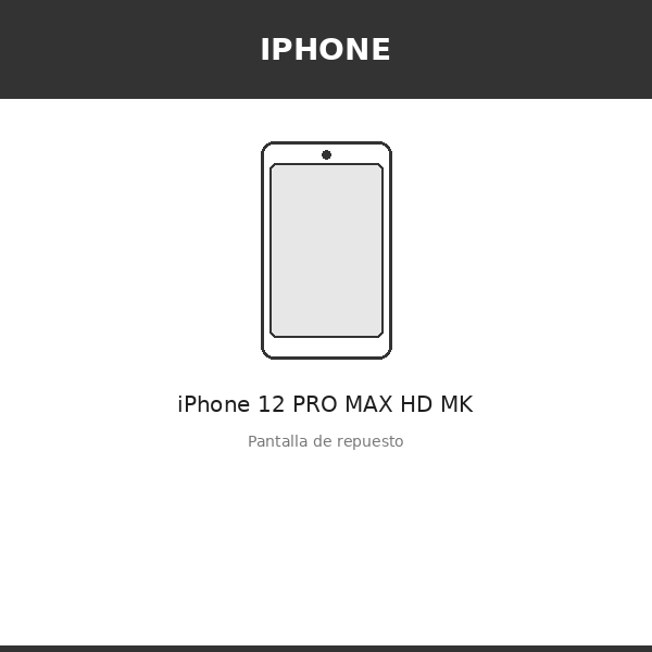 Pantalla iPhone 12 PRO MAX HD MK (INCELL)