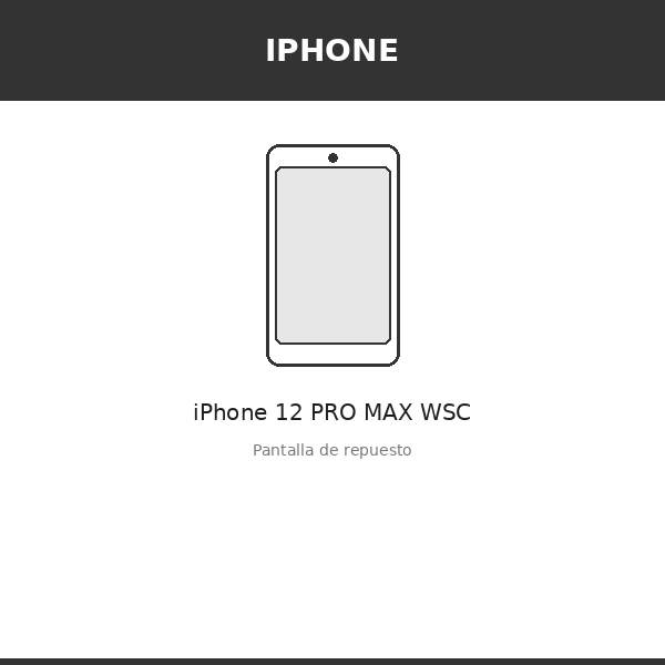 Pantalla iPhone 12 PRO MAX WSC (INCELL)