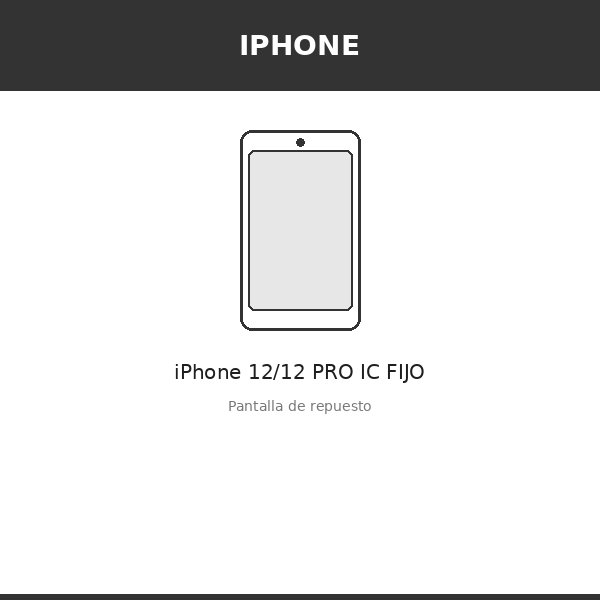 Pantalla iPhone 12/12 PRO IC FIJO (OLED)