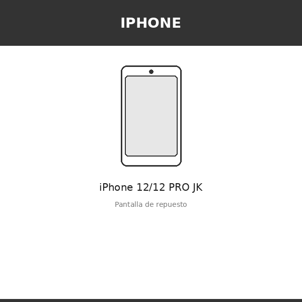 Pantalla iPhone 12/12 PRO JK (INCELL)