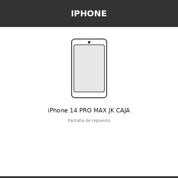 Pantalla iPhone 14 PRO MAX JK CAJA (INCELL)