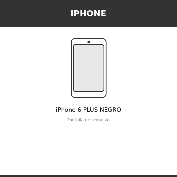 Pantalla iPhone 6 PLUS NEGRO (AAA)