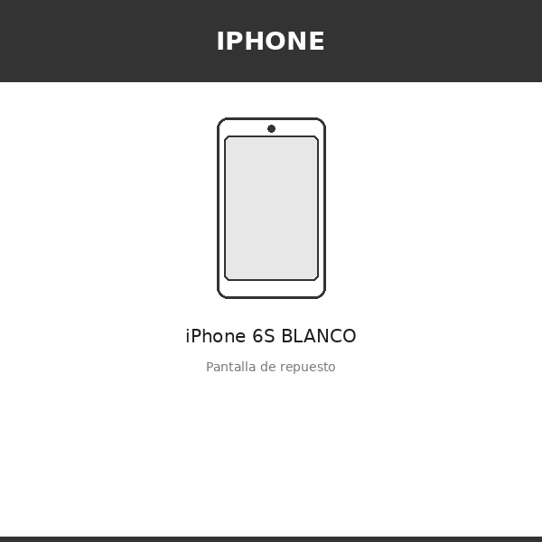 Pantalla iPhone 6S BLANCO (AAA)