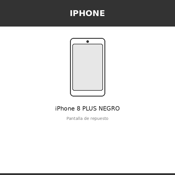 Pantalla iPhone 8 PLUS NEGRO (AAA)