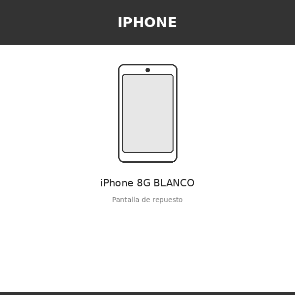 Pantalla iPhone 8G BLANCO (AAA)