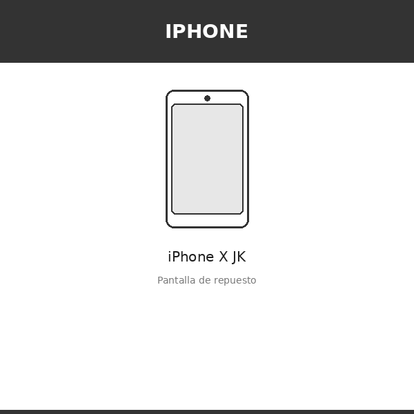 Pantalla iPhone X JK (INCELL)
