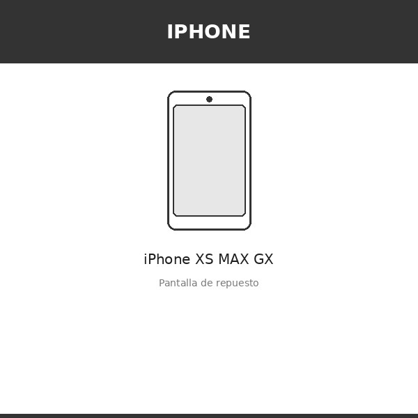 Pantalla iPhone XS MAX GX (OLED)