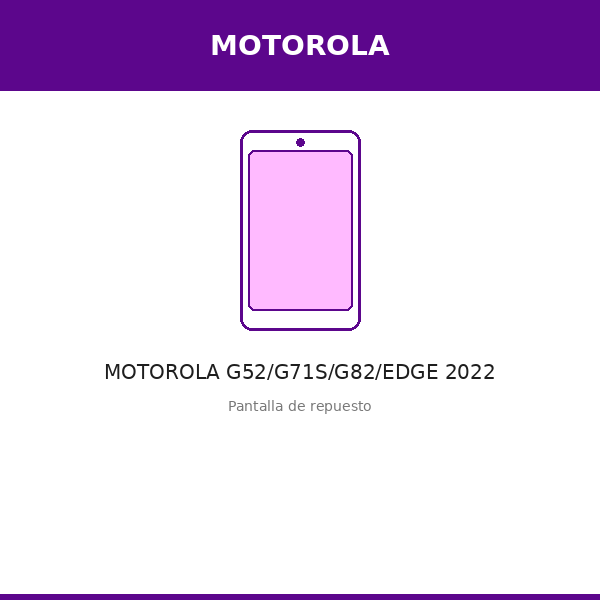 Pantalla MOTOROLA G52/G71S/G82/EDGE 2022 (INCELL)