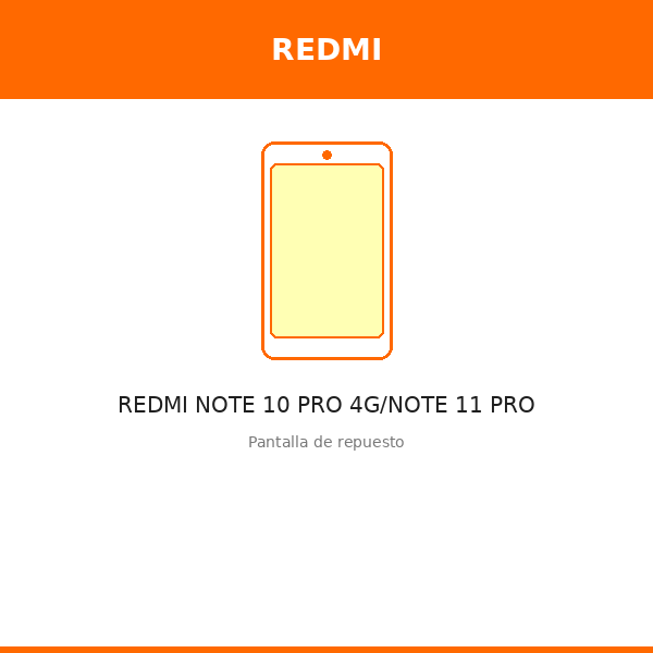 Pantalla REDMI NOTE 10 PRO 4G/NOTE 11 PRO (TFT)
