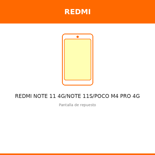 Pantalla REDMI NOTE 11 4G/NOTE 11S/POCO M4 PRO 4G (OLED)