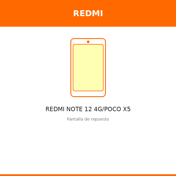 Pantalla REDMI NOTE 12 4G/POCO X5 (OLED)
