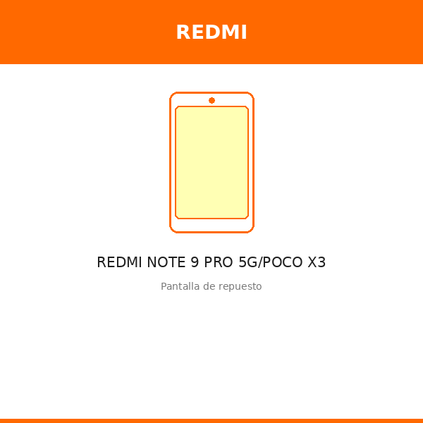 Pantalla REDMI NOTE 9 PRO 5G/POCO X3 (ORI)