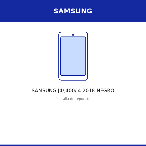 Pantalla SAMSUNG J4/J400/J4 2018 NEGRO (INCELL)