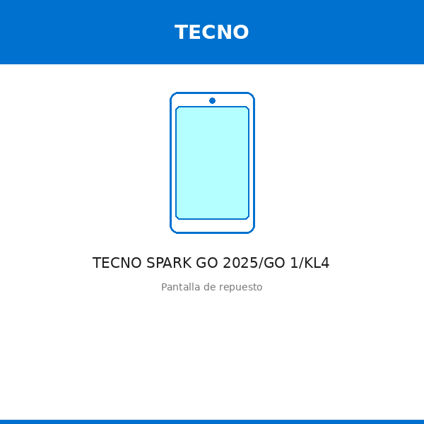 Pantalla TECNO SPARK GO 2025/GO 1/KL4 (ORI)
