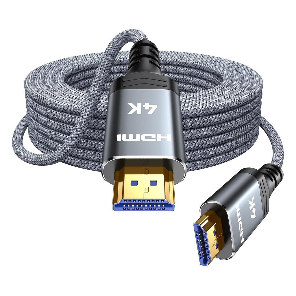 Cable HDMI 4K de fibra óptica Highwings 50 pies (15 m) – Unidireccional, 18 Gbps, HDR, ARC