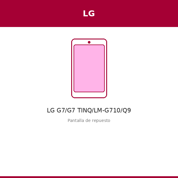 Pantalla LG G7/G7 TINQ/LM-G710/Q9 (SW)