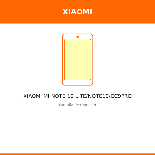 Pantalla XIAOMI MI NOTE 10 LITE/NOTE10/CC9PRO (TFT)