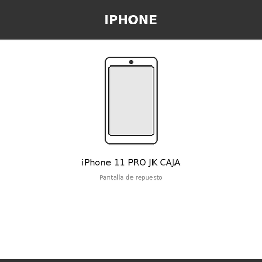 [IPH-3926-INC] Pantalla iPhone 11 PRO JK CAJA (INCELL)