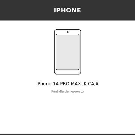 [IPH-3911-INC] Pantalla iPhone 14 PRO MAX JK CAJA (INCELL)