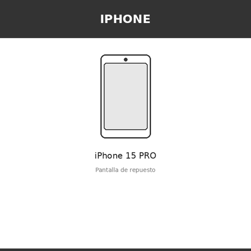 [IPH-3559-INC] Pantalla iPhone 15 PRO (INCELL)