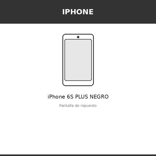 [IPH-100406-AAA] Pantalla iPhone 6S PLUS NEGRO (AAA)