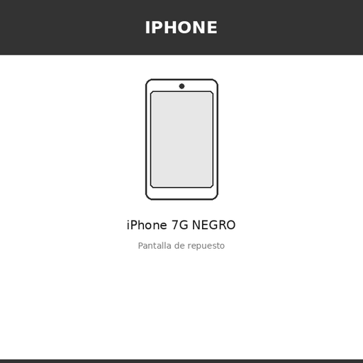 [IPH-100408-AAA] Pantalla iPhone 7G NEGRO (AAA)